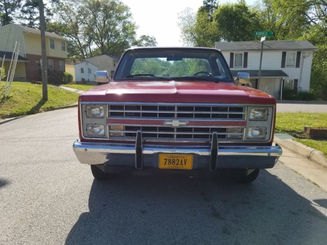 1987 Red Chevrolet C-10 Coupe
