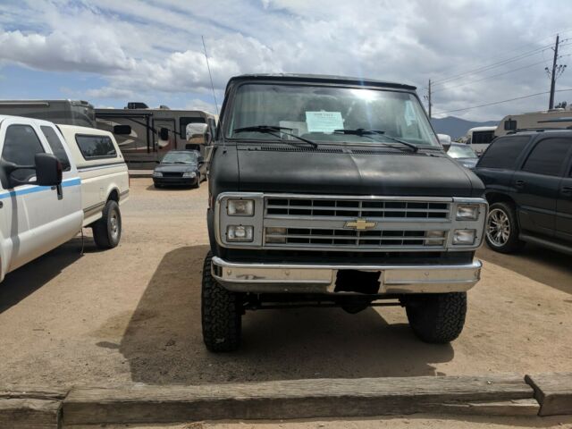 1987 Black Chevrolet K30 Standard Passenger Van