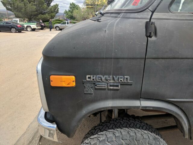 1987 Black Chevrolet K30 Standard Passenger Van