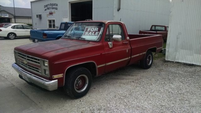 1987 Red Chevrolet C-10 Standard Cab Pickup