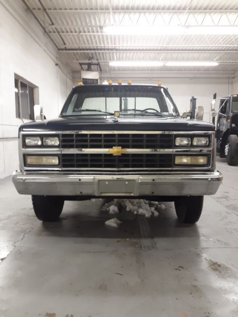 1987 Blue/Silver Chevrolet C/K Pickup 3500 Standard Cab Pickup
