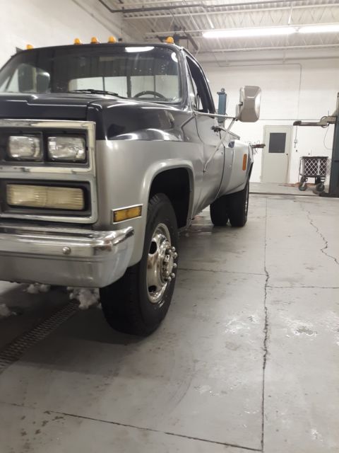 1987 Blue/Silver Chevrolet C/K Pickup 3500 Standard Cab Pickup