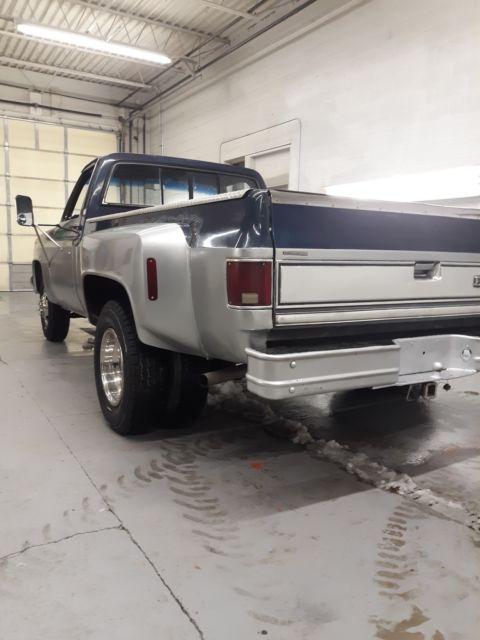 1987 Blue/Silver Chevrolet C/K Pickup 3500 Standard Cab Pickup