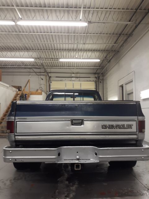 1987 Blue/Silver Chevrolet C/K Pickup 3500 Standard Cab Pickup
