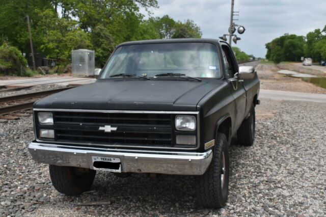 1987 Black Chevrolet Silverado 2500 Standard Cab Pickup