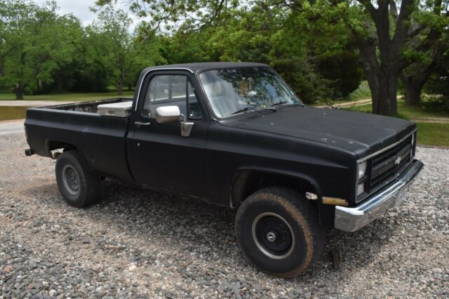 1987 Black Chevrolet Silverado 2500 Standard Cab Pickup
