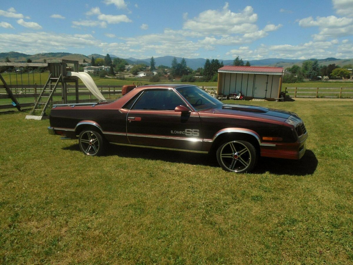 1987 Burgundy Chevrolet El Camino