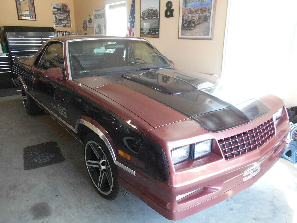 1987 Burgundy Chevrolet El Camino