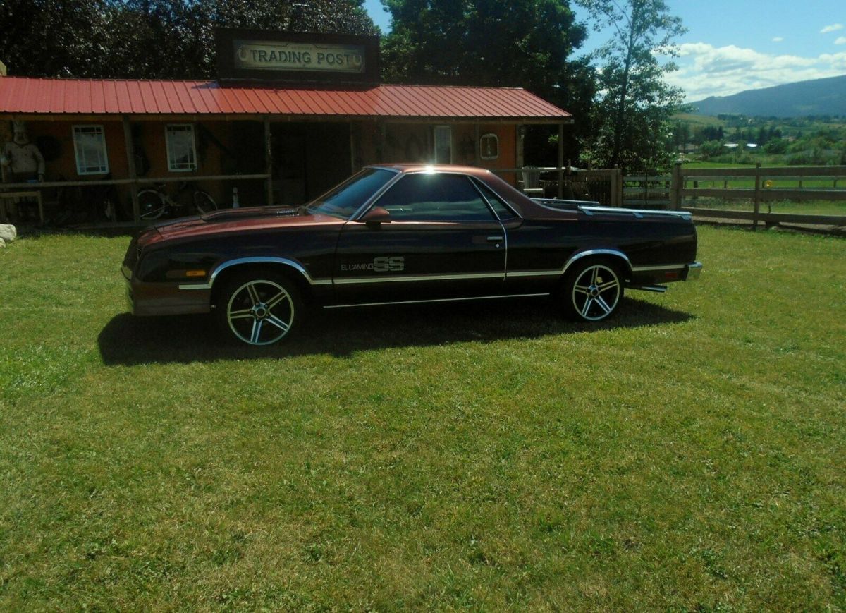 1987 Burgundy Chevrolet El Camino