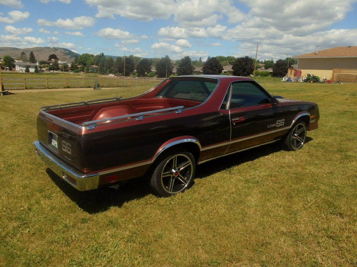 1987 Burgundy Chevrolet El Camino