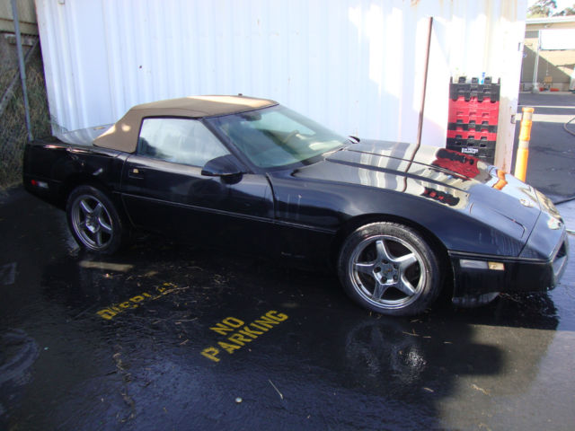 1987 Black Chevrolet Corvette Convertible