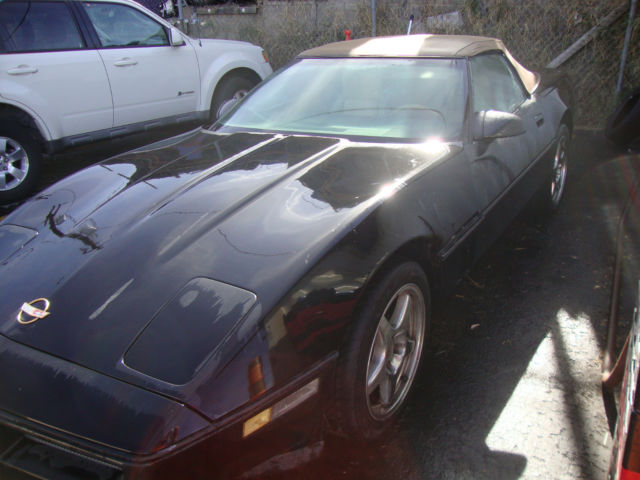 1987 Black Chevrolet Corvette Convertible