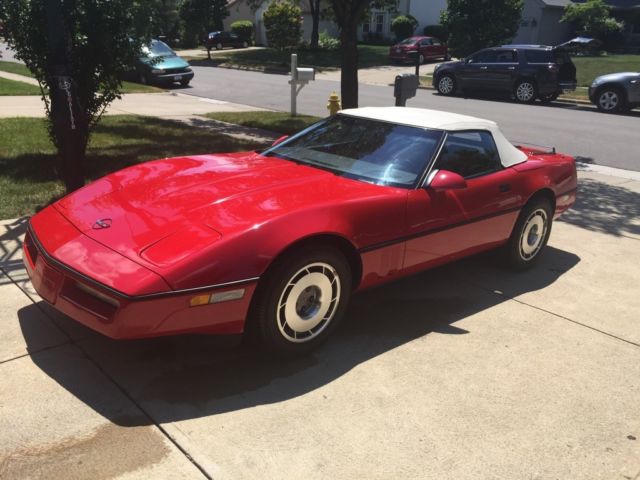 1987 Red Chevrolet Corvette Convertible