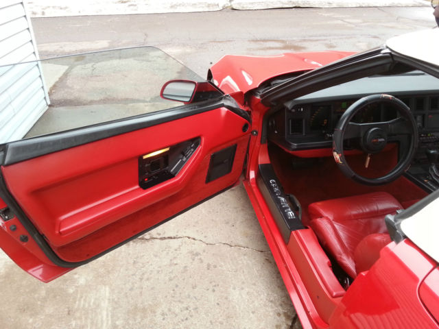 1987 Red Chevrolet Corvette Convertible