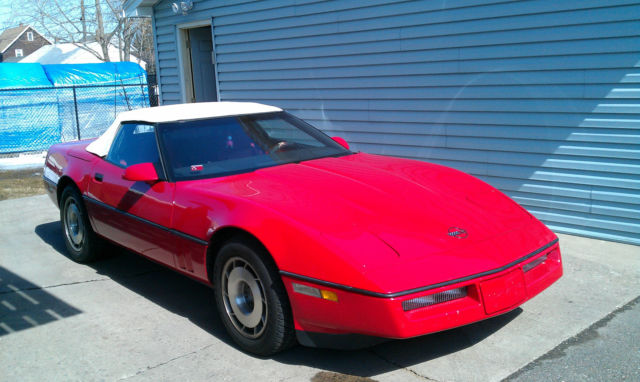 1987 Red Chevrolet Corvette Convertible