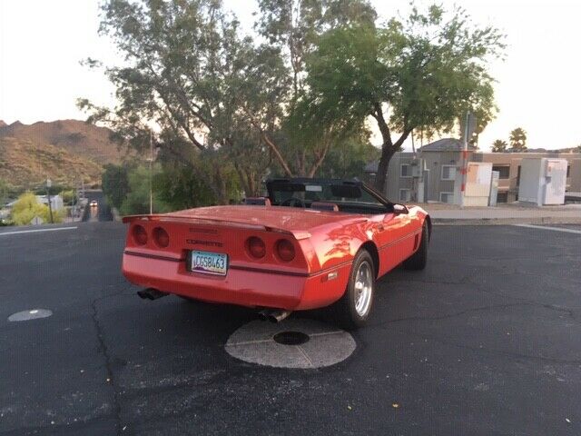 1987 Red Chevrolet Corvette Convertible