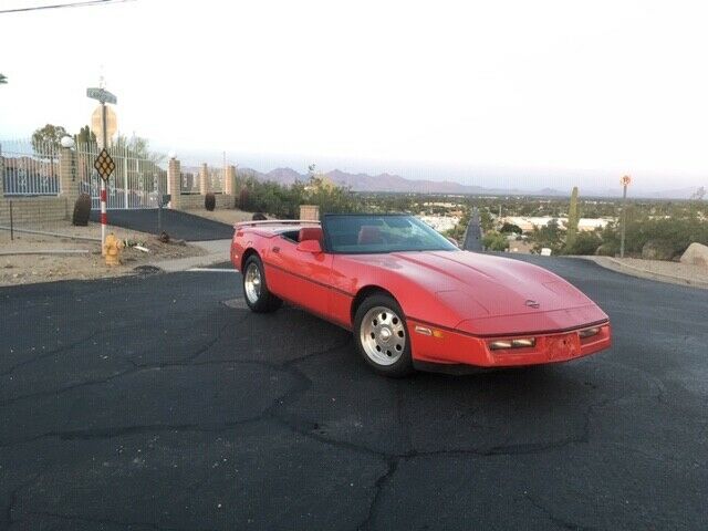 1987 Red Chevrolet Corvette Convertible