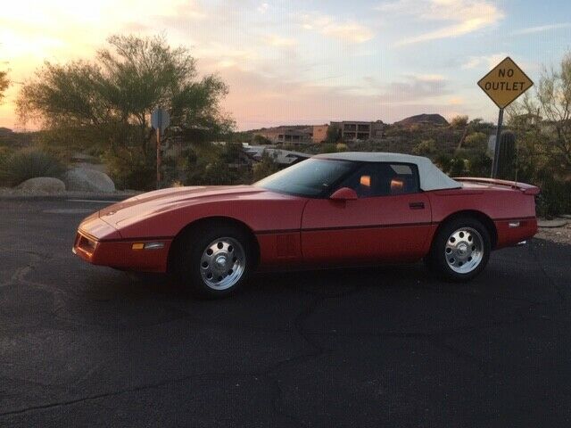 1987 Red Chevrolet Corvette Convertible