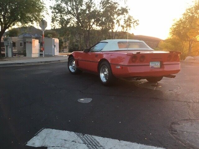 1987 Red Chevrolet Corvette Convertible