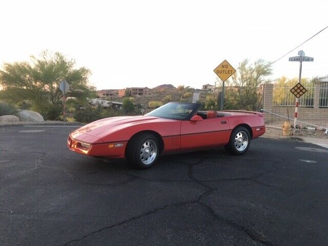 1987 Red Chevrolet Corvette Convertible