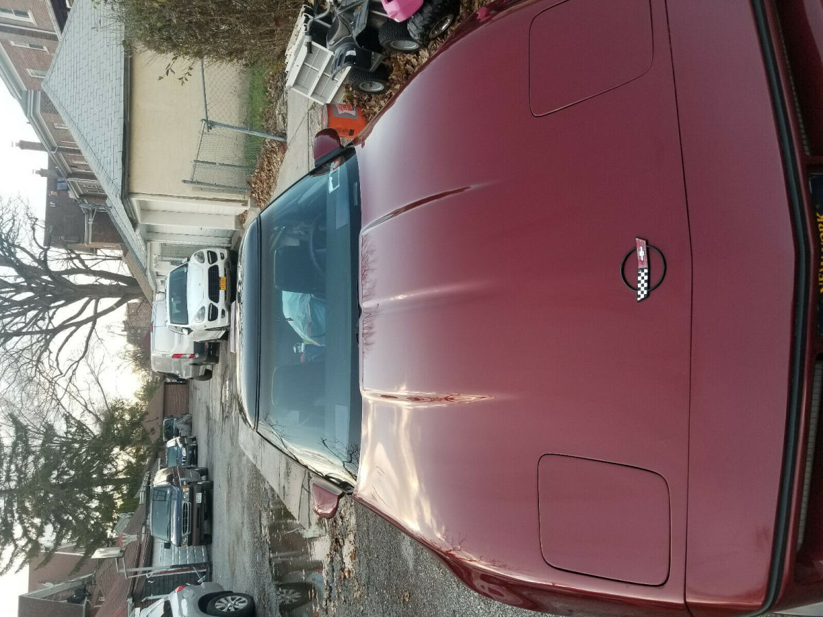 1987 Burgundy Chevrolet Corvette Hatchback