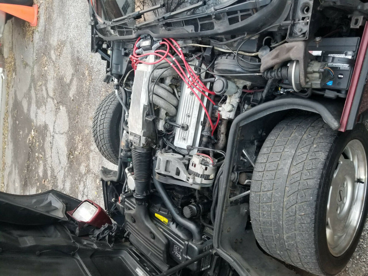 1987 Burgundy Chevrolet Corvette Hatchback
