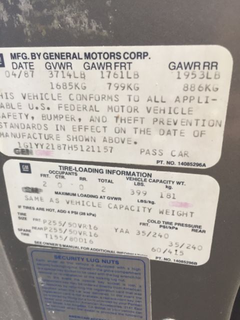 1987 Gray Chevrolet Corvette Coupe