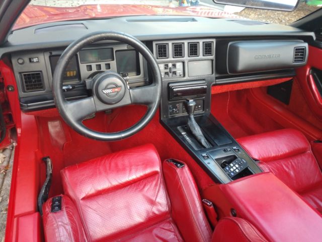 1987 Red Chevrolet Corvette