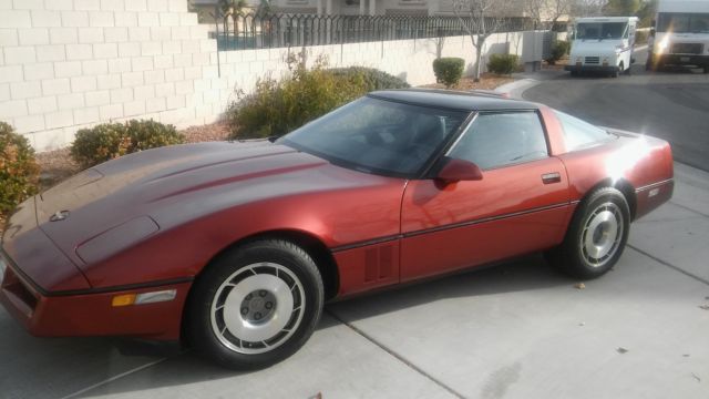 1987 Burgundy Chevrolet Corvette Coupe