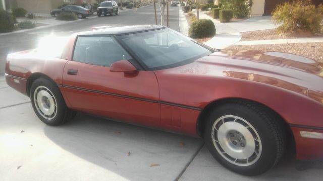 1987 Burgundy Chevrolet Corvette Coupe