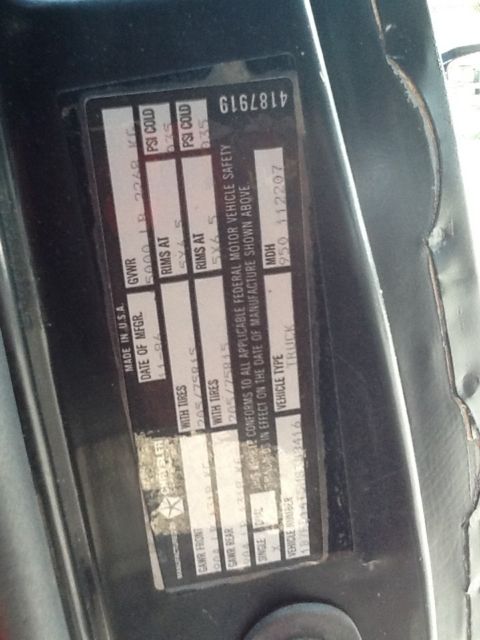 1987 Black Dodge Other Pickups Standard Cab Pickup