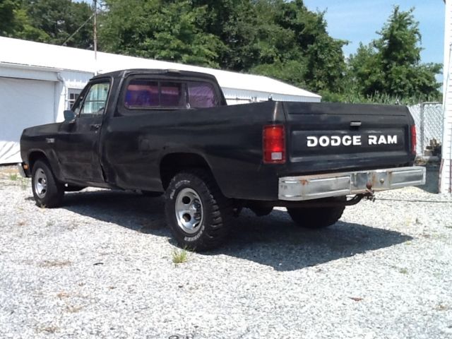 1987 Black Dodge Other Pickups Standard Cab Pickup
