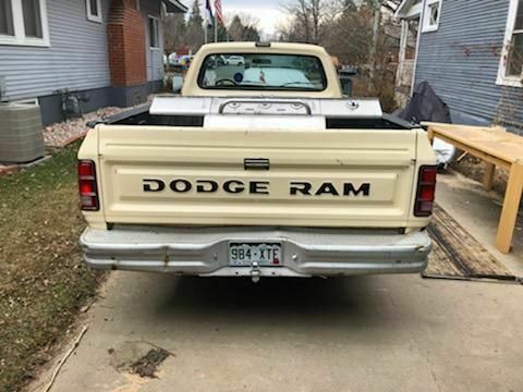 1987 Beige Dodge Ram 1500 Standard Cab Pickup