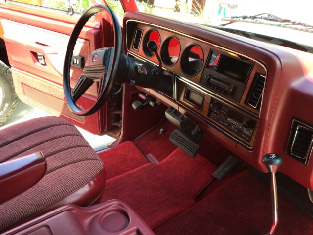1987 Maroon Dodge Ramcharger SUV