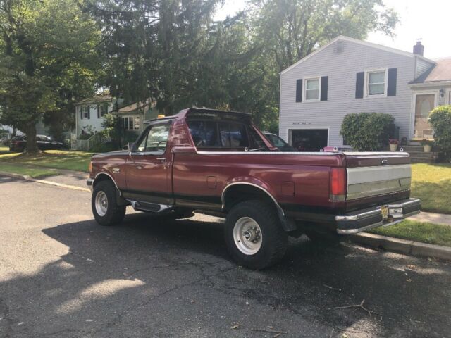 1987 Burgundy Ford F-250 Cab & Chassis