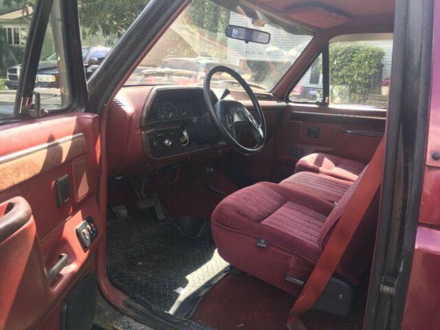 1987 Burgundy Ford F-250 Cab & Chassis
