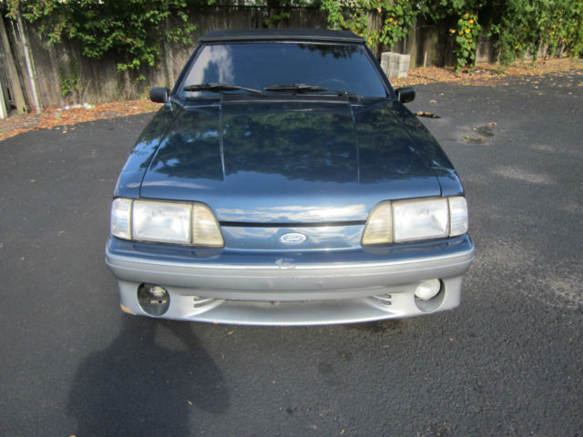 1987 Blue Ford Mustang Convertible