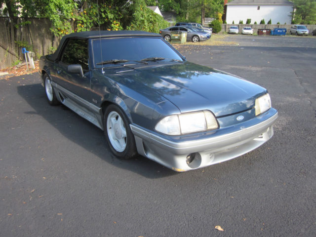 1987 Blue Ford Mustang Convertible