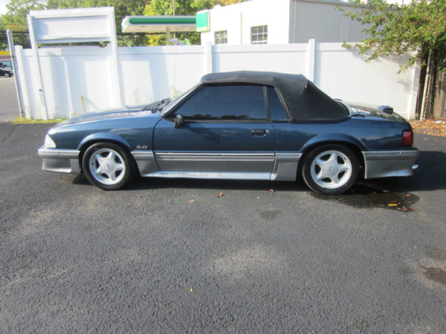 1987 Blue Ford Mustang Convertible
