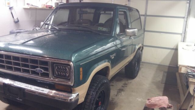 1987 Green Ford Bronco II Cab & Chassis
