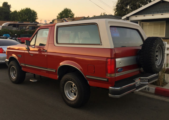 1987 Red Ford Bronco SUV