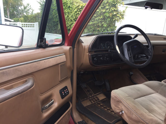 1987 Red Ford Bronco SUV
