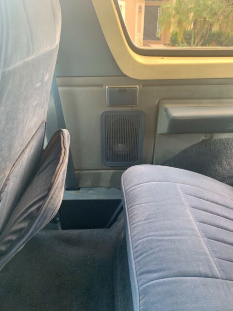 1987 Blue Ford Bronco Standard Passenger Van