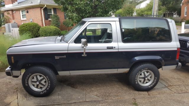 1987 Blue/Silver Ford Bronco II SUV