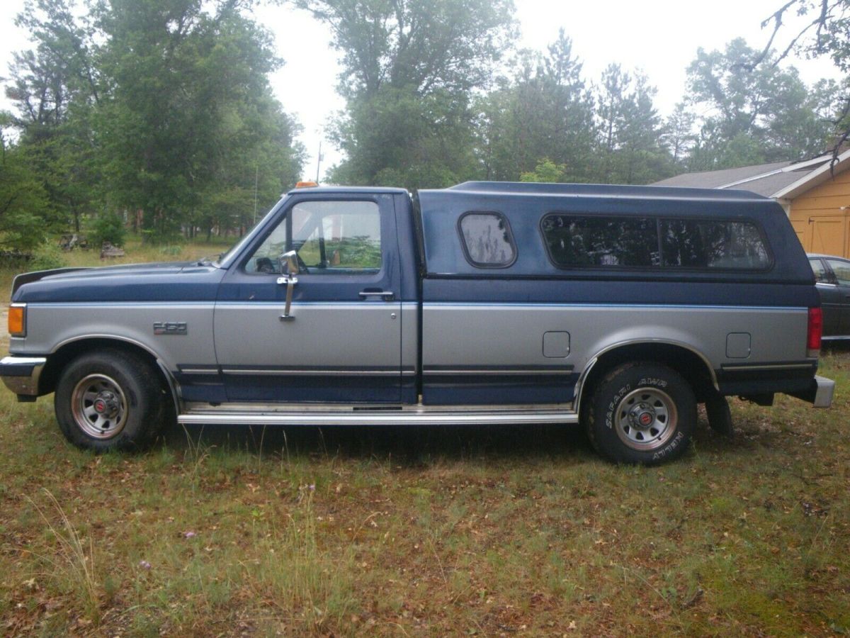 1987 Blue Ford F-150 Standard Cab Pickup