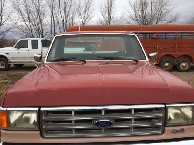1987 Red Ford F-250 Crew Cab Pickup
