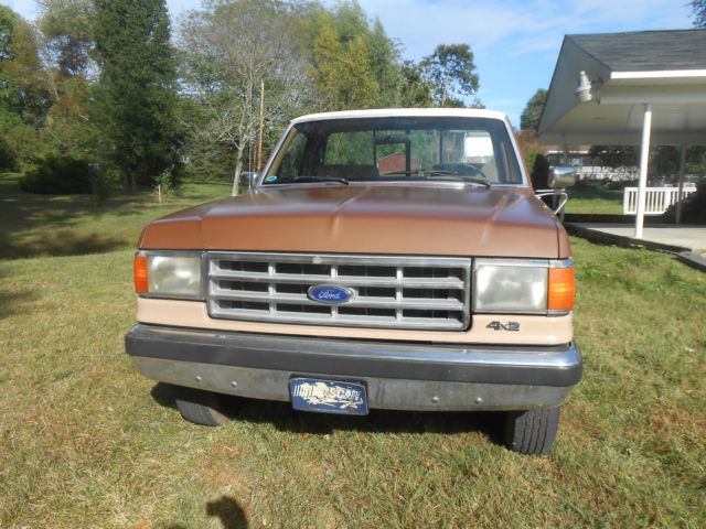 1987 Brown/Beige Ford F-250 Standard Cab Pickup