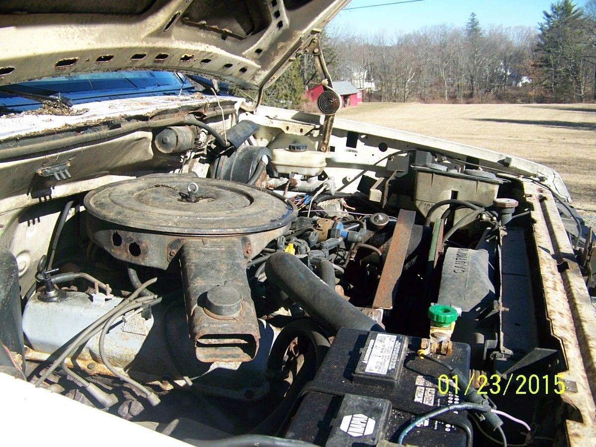 1987 White Ford F-350 Single cab with Dump