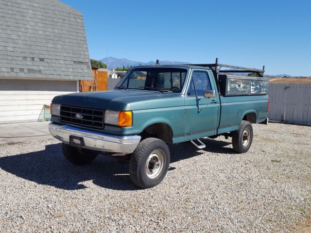 1987 Green Ford F-350 Standard Cab Pickup