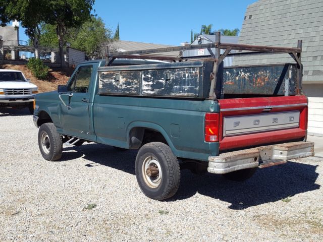 1987 Green Ford F-350 Standard Cab Pickup